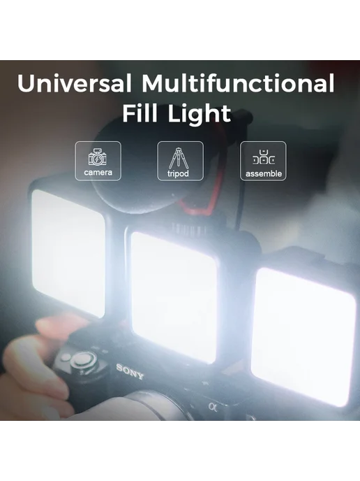 Ulanzi Двухцветный накамерный видеосвет VIJIM VL81 U-60, VIJIM + U-60 Ballhead, фото 3