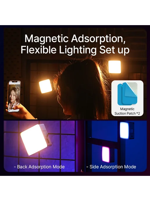 Ulanzi VL49 RGB LED светильник, черный, Pro RGB-лампа для видео, фото 7