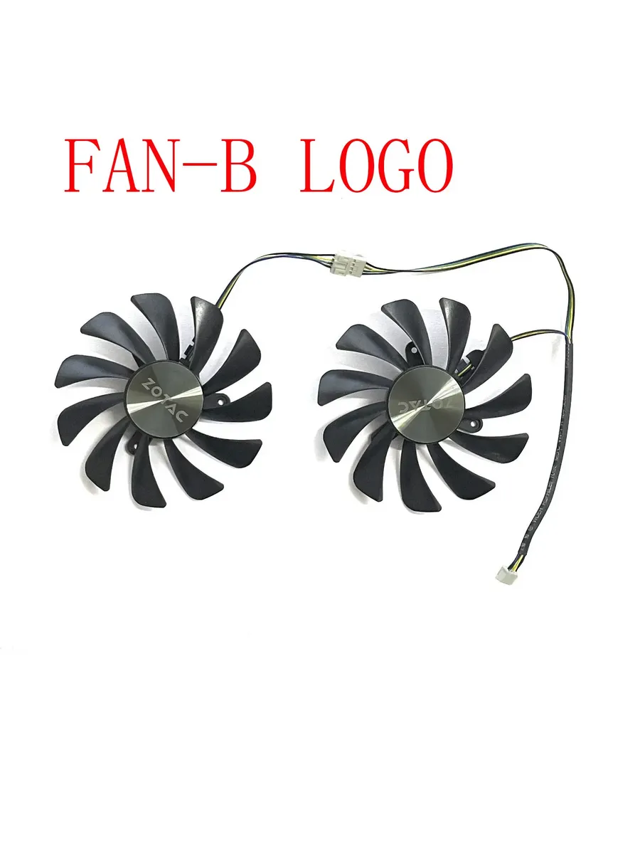 LZQLY Вентилятор для видеокарты ZOTAC, белый, Fan-A NO LOGO