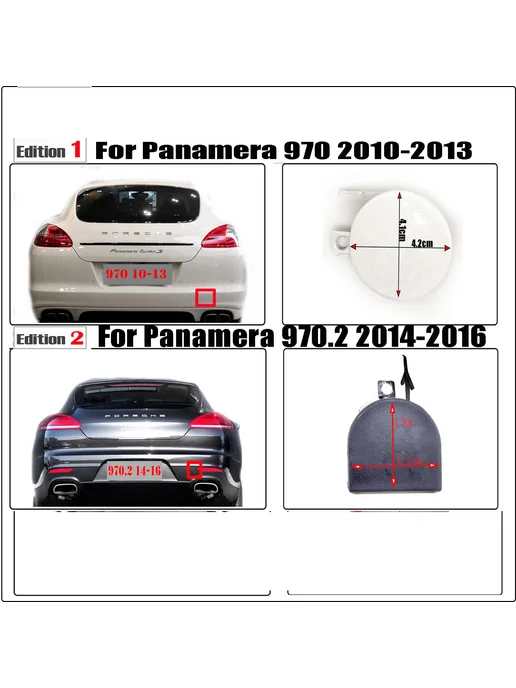 Tirmla Задняя крышка Porsche Panamera White, белый, фото 3