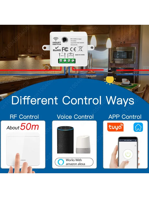 SZKOSTON Умный выключатель 2 Receiver 1 Switch, Set C, вариант, фото 3