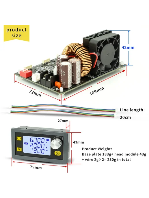 occkic Регулятор напряжения XY6020L Single board, вариант, фото 6