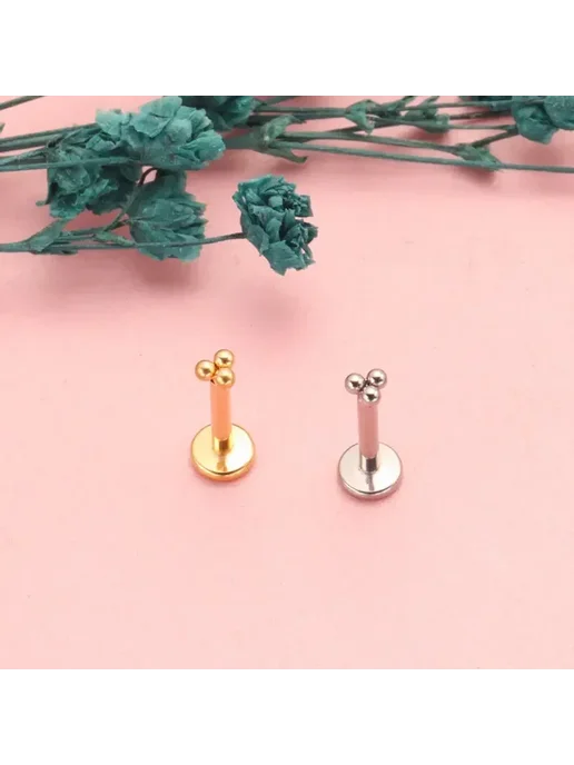 ZOORBODY JEWELRY Пирсинг Лабрет уши 1 pcs-Titanium 18G 1.0x6mm, 18 г, фото 4