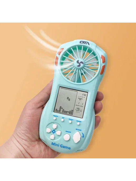 ZJMZYM Мини-вентилятор со светодиодной подсветкой, игровая консоль, синий, фото 4