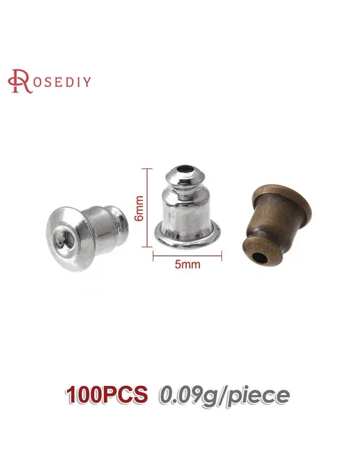 Rosediy Заглушки для сережек-гвоздиков золотого цвета, золотой