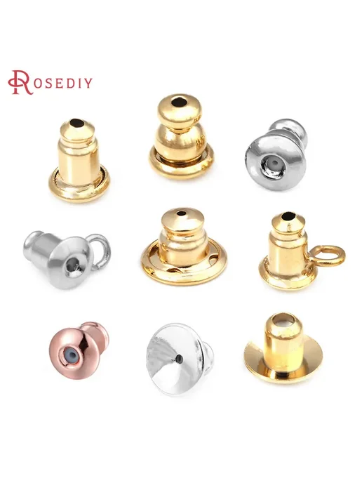 Rosediy Заглушки для сережек 6x4.5мм, 30шт, 6x4.5 мм, 30 шт, фото 2