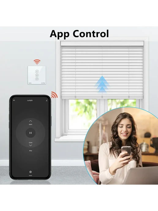 QCSMART Умные шторы Tuya ZigBee Multi mode Gateway, вариант, фото 4
