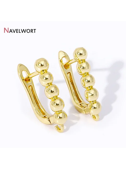 NAVELWORT Застежки для сережек Родий, 2 пары, 11.5mm*19mm, серый, фото 2