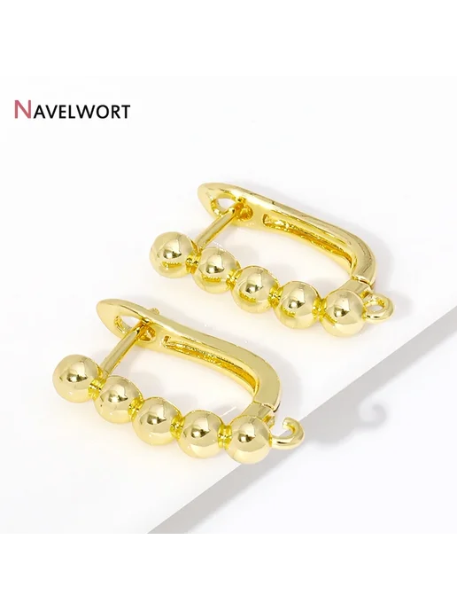 NAVELWORT Застежки для сережек Rhodium plated 4 пары, серый, фото 6