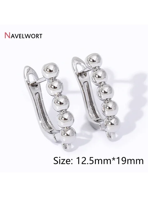 NAVELWORT Застежки для сережек золотистого цвета 18K, 2 пары, 12mm*19m, золотой, фото 4