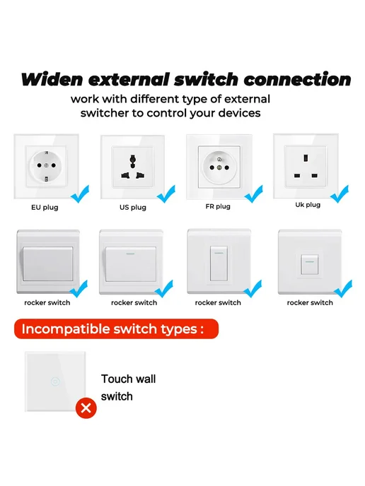 SZKOSTON Умный Zigbee переключатель BS017 16A, Zigbee 3.0, 1pc, вариант, фото 6