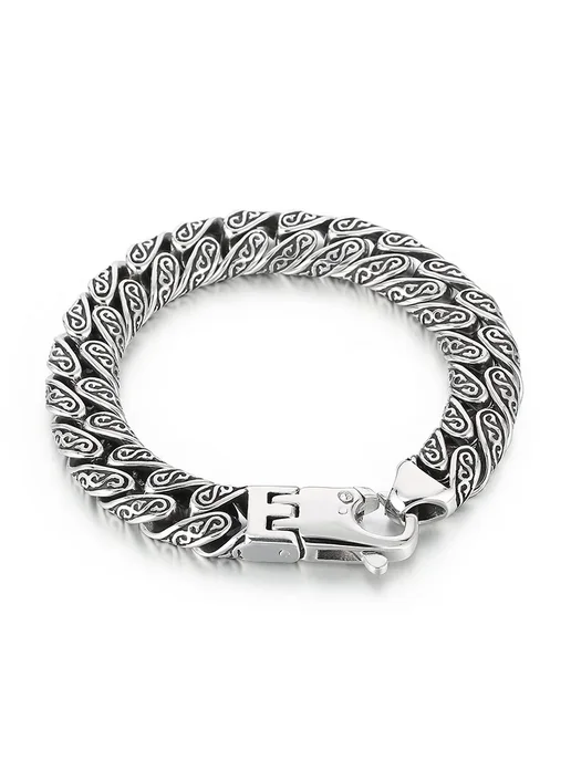 KALEN Цепочка из нержавеющей стали 12 мм для мужчин Bracelet, серый