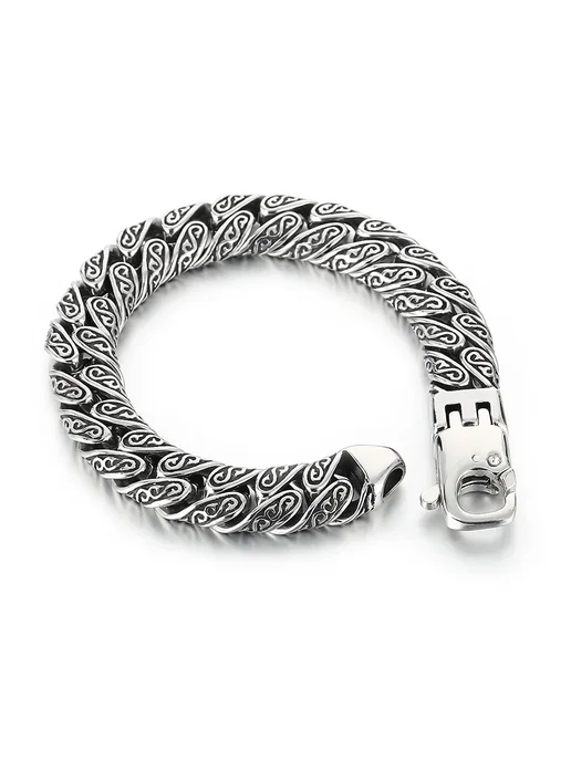 KALEN Цепочка из нержавеющей стали 12 мм для мужчин Bracelet, серый, фото 5