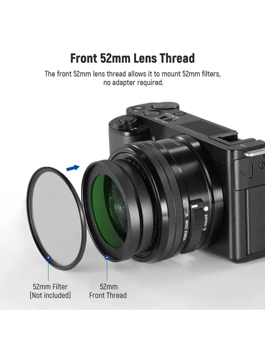 NEEWER Зум-объектив 18 мм + Макрообъектив 10х для Sony ZV-1F, вариант, фото 3