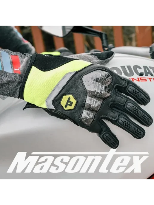 Masontex Мотоциклетные Перчатки M30 из углеродного волокна, черный, фото 7