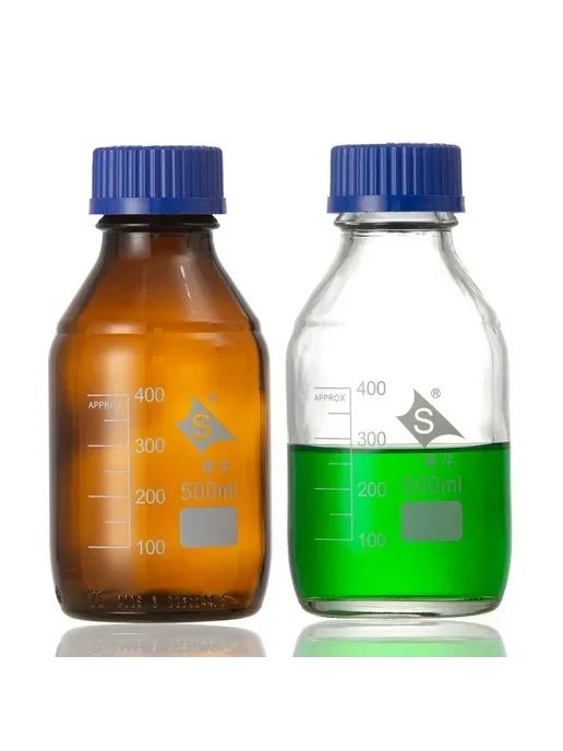Нет бренда Прозрачная стеклянная бутылка для реагентов Clear 100ml, 100 мл, фото 2