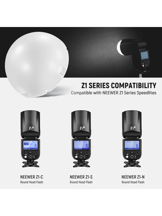 NEEWER M12 Купольный рассеиватель вспышки для Z1, вариант, фото 5