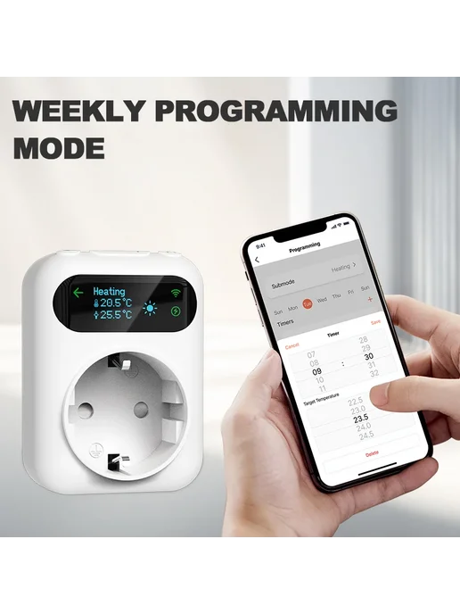EZAIOT Wi-Fi умная розетка с термостатом и таймером, вариант, фото 6