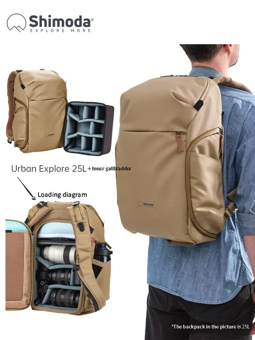 Нет бренда Shimoda UE 25L Black фоторюкзак, 25 л, фото 3
