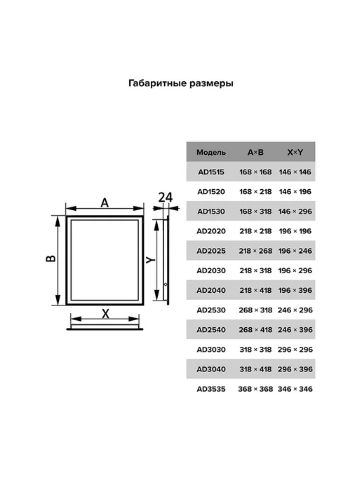 AURAMAX Люк-дверца ревизионная, нажимная, 368х368 мм, 218x218 мм, фото 5