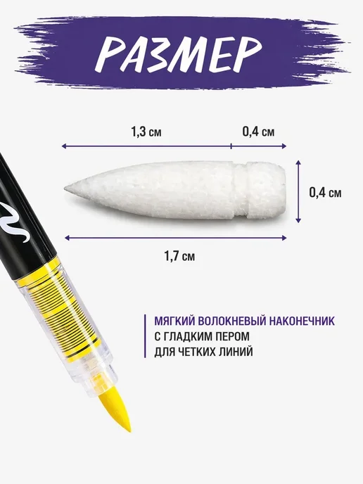 Сменные наконечники GuangNa для акриловых маркеров, набор, вариант, фото 4