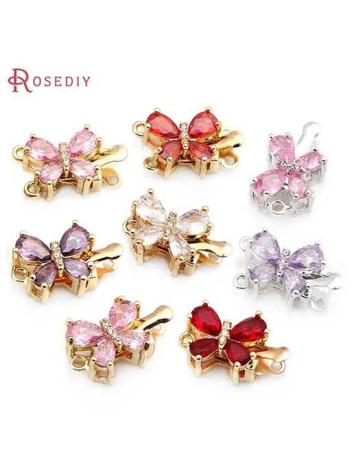 Rosediy Застежки-бабочки из латуни White, белый, фото 2