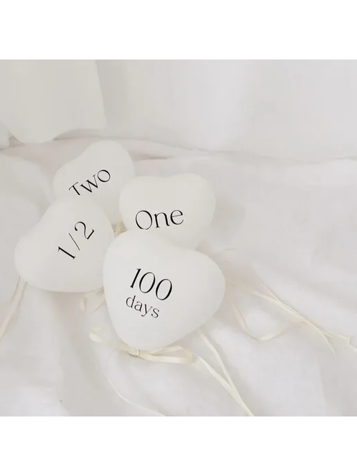 Gracbgreens Белые шары сердца 10 шт, Цвет ONE, 10 шт, фото 2