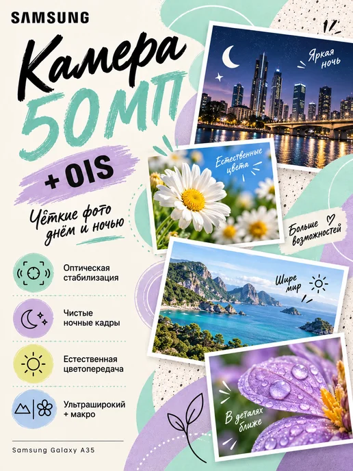 Смартфон Samsung A35 6/128 ГБ, черный, фото 3