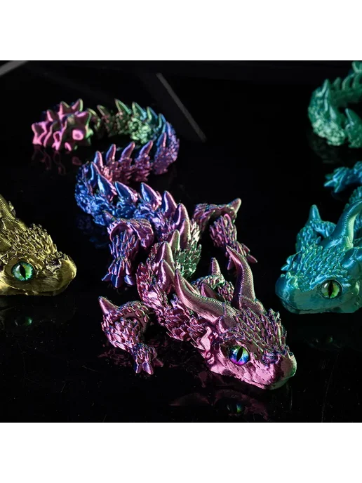 Нет бренда Дракон красный и черный, 3D модель, черный