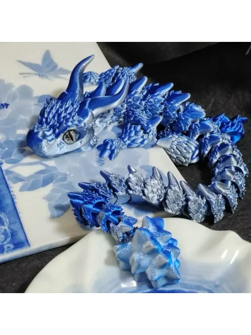 Нет бренда Дракон красный и черный, 3D модель, черный, фото 4