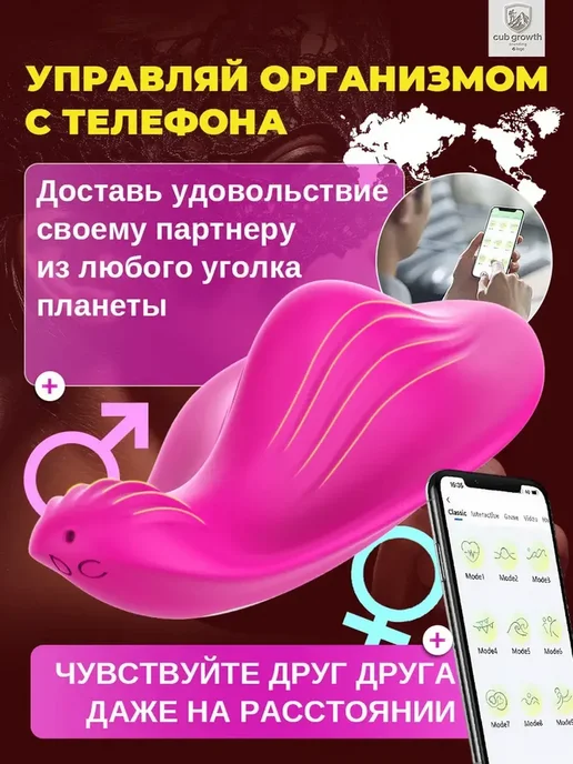 вибратор для женщин бесшумный в трусики для стимуляц, розовый, фото 3