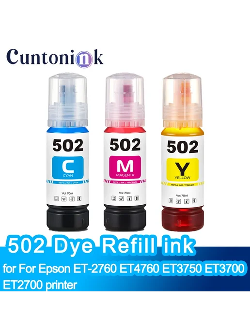 WINNERJET Чернила 502 Dye Refill ink Epson Black, черный, фото 2
