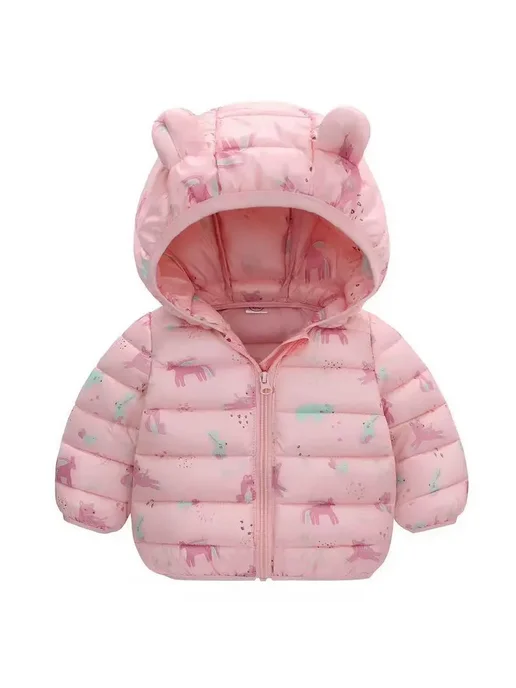 Детская зимняя куртка Polyester однотонная с капюшоном 1-5 л, 15 л