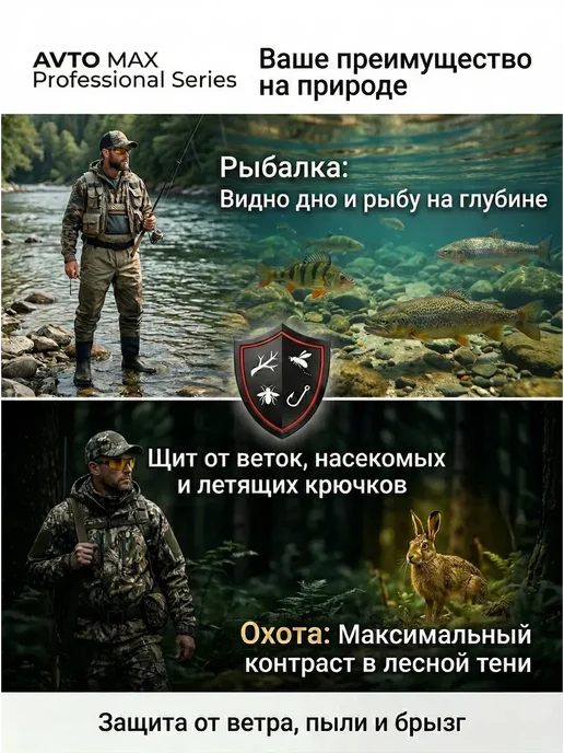 Очки для водителей поляризационные антибликовые антифары, черный, фото 4