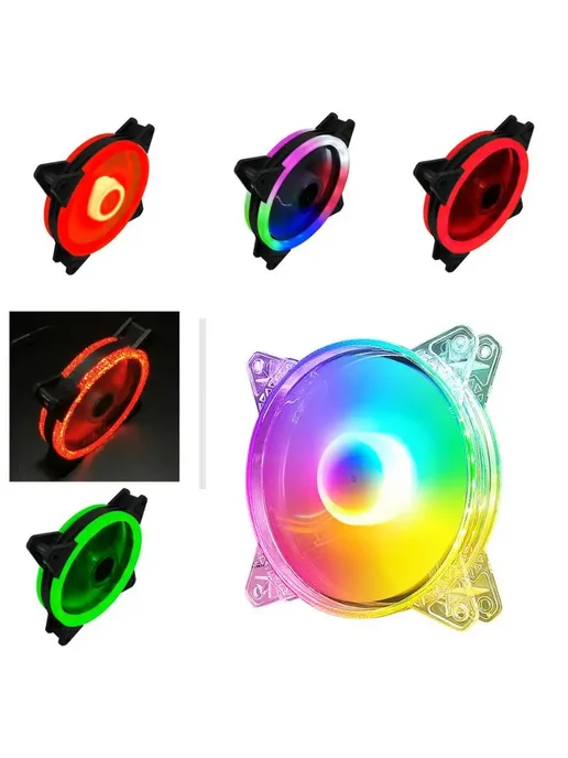 Нет бренда RGB вентилятор для ПК 120 мм A5, зеленый, фото 2