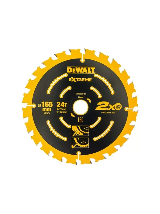 deWalt Пильный диск EXTREME, 165 20 мм, DT10300, оригинал, черный, фото 2