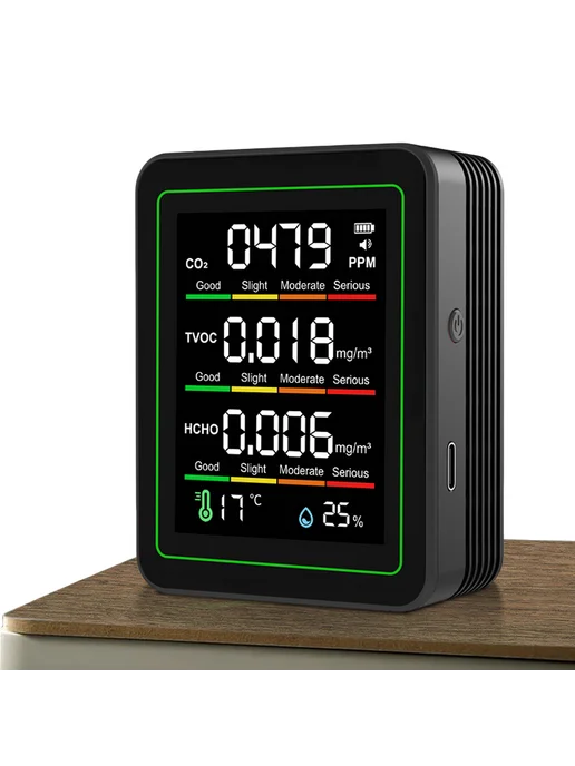 Многофункц. датчик AQ CO2 TVOC HCHO T&H для квартиры, вариант