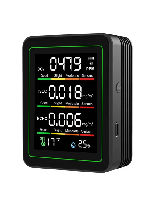 Многофункц. датчик AQ CO2 TVOC HCHO T&H для квартиры, вариант, фото 3