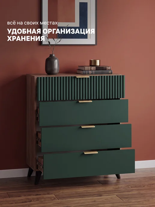 Стендмебель Комод Матео для вещей и одежды, зеленый, фото 5