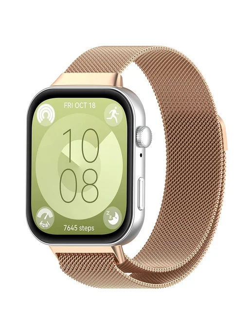 Магнитный нержавеющая сталь ремешок для Huawei Watch Fit 3, розовый, фото 2