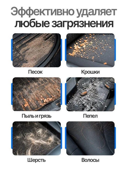 ANVANTE Пылесос для автомобиля беспроводной мощный, черный, фото 8