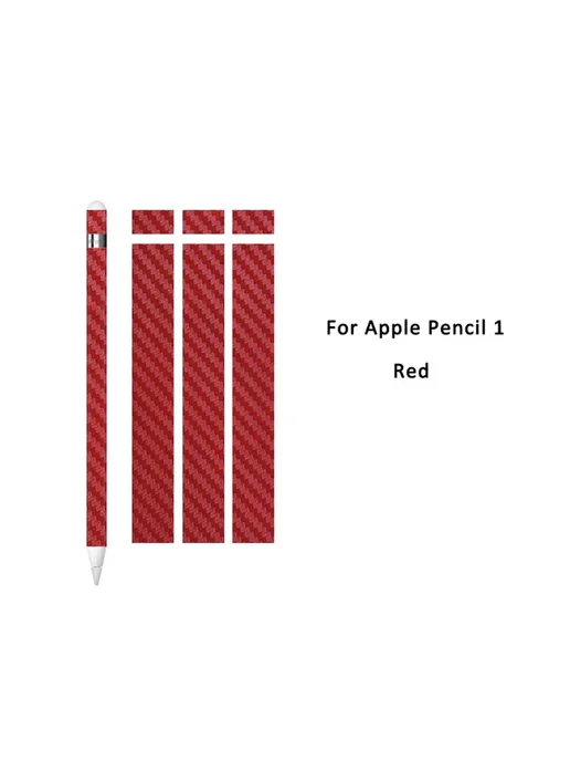 Нет бренда Защитная пленка на Apple Pencil 2, White, карбон, красный