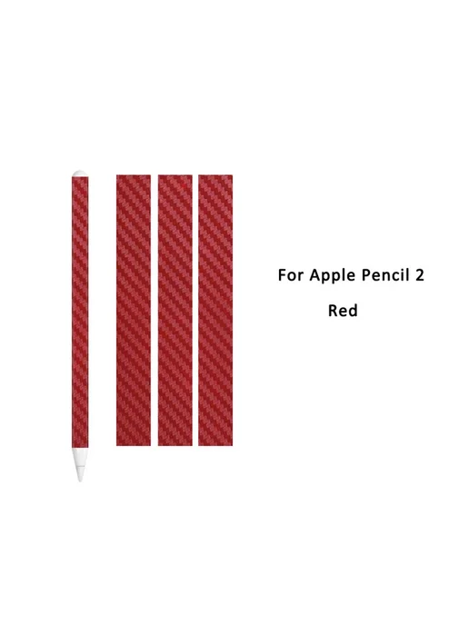 Нет бренда Наклейка на Apple Pencil 2, карбон, красная, красный