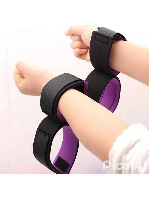 Наручники и манжеты на лодыжку для бдсм-фетиша 18+, 2 шт, фото 5