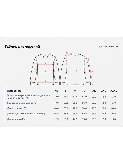 TOM TAILOR Лонгслив хлопковый прямого кроя однотонный базовый, синий, фото 4