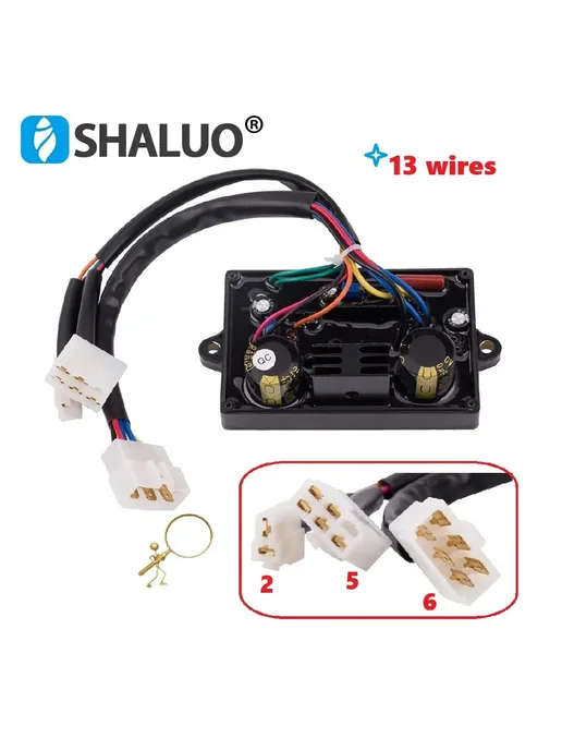 SHALUO Сварочный генератор 5 кВт 8 кВт AVR 3plug 14 wire, вариант, фото 6