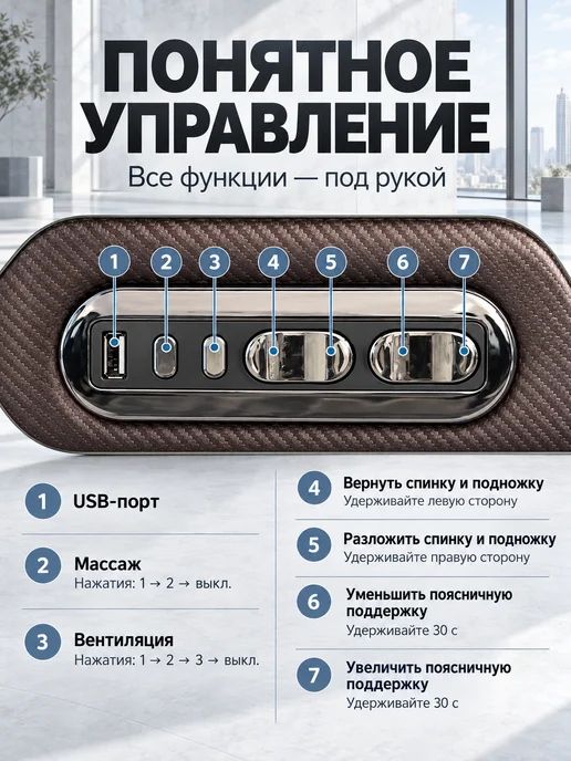 KUGOO Кресло руководителя с функцией массажа, оранжевый, фото 7