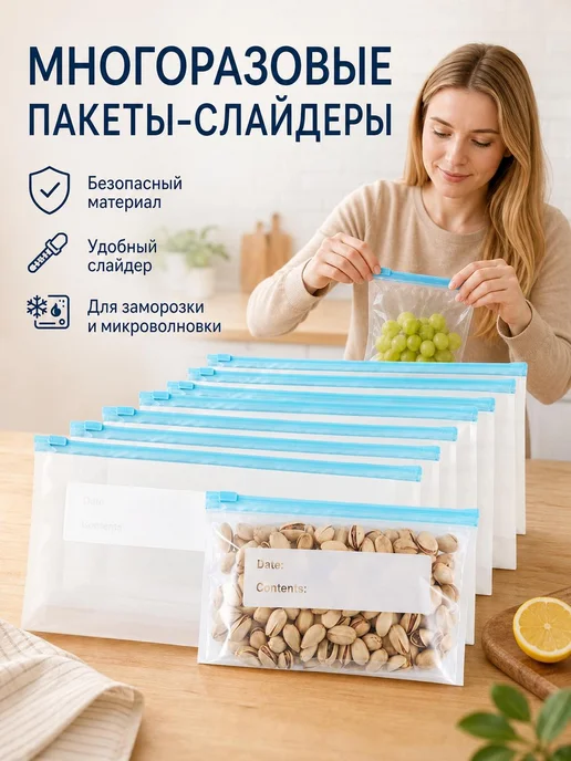 15 шт M Утолщенный герметичный пакет для сохранения свежести, 15 шт