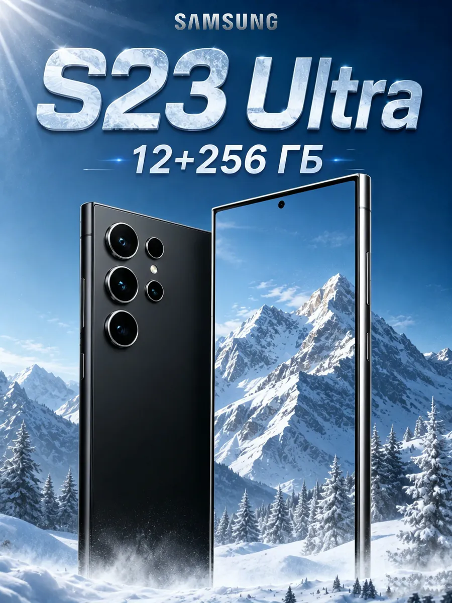 Samsung Смартфон Galaxy S23 ultra 12+256ГБ Черный SIM+eSIM